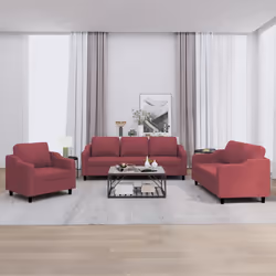 VidaXL 3201776 Ensemble de meubles de salle à manger Rouge