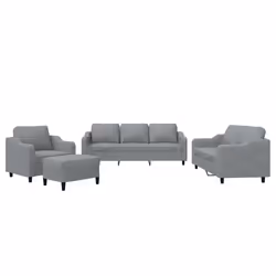 VidaXL 3201778, Gris, mousse, Métal, Polyester, Textile, 198 cm, 77 cm, 80 cm
