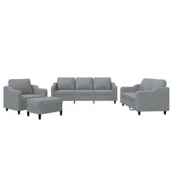 VidaXL 3201778 Ensemble de meubles de salle à manger Gris