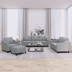 VidaXL 3201778 Ensemble de meubles de salle à manger Gris