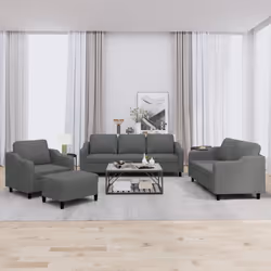 VidaXL 3201779 Ensemble de meubles de salle à manger Gris