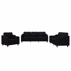 VidaXL 3201782, Noir, mousse, Métal, Polyester, Textile, 198 cm, 77 cm, 80 cm