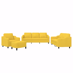 VidaXL 3201783, Jaune, mousse, Métal, Polyester, Textile, 198 cm, 77 cm, 80 cm