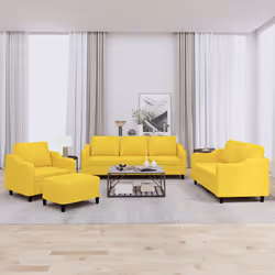VidaXL 3201783 Ensemble de meubles de salle à manger Jaune