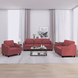 VidaXL 3201784 Ensemble de meubles de salle à manger Rouge
