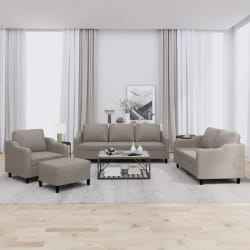 vidaXL Ensemble Canapés 4 pcs - Taupe