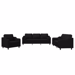 VidaXL 3201790, Noir, mousse, Métal, Polyester, Textile, 198 cm, 77 cm, 80 cm