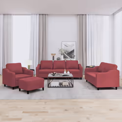 VidaXL 3201792 Ensemble de meubles de salle à manger Rouge