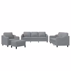 VidaXL 3201794, Gris, mousse, Métal, Polyester, Textile, 198 cm, 77 cm, 80 cm