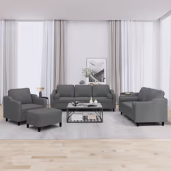 VidaXL 3201795 Ensemble de meubles de salle à manger Gris