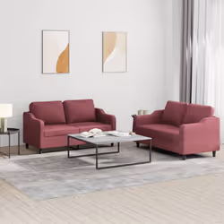 VidaXL 3201808 Ensemble de meubles de salle à manger Rouge
