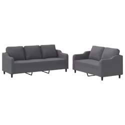 VidaXL 3201835, Gris, mousse, Métal, Polyester, Textile, 198 cm, 77 cm, 80 cm