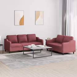 VidaXL 3201840 Ensemble de meubles de salle à manger Rouge