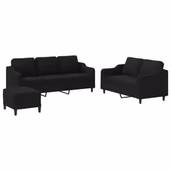 VidaXL 3201846, Noir, mousse, Métal, Polyester, Textile, 198 cm, 77 cm, 80 cm