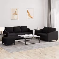 VidaXL 3201846 Ensemble de meubles de salle à manger Noir