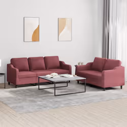 VidaXL 3201848 Ensemble de meubles de salle à manger Rouge