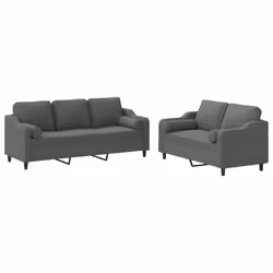 VidaXL 3201851, Gris, mousse, Métal, Polyester, Textile, 198 cm, 77 cm, 80 cm