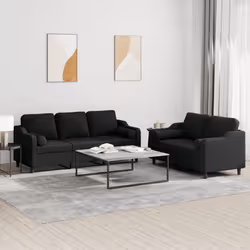 VidaXL 3201854 Ensemble de meubles de salle à manger Noir