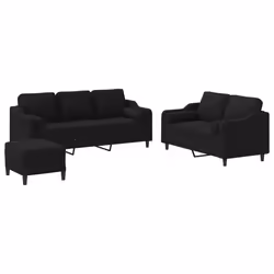 VidaXL 3201862, Noir, mousse, Métal, Polyester, Textile, 198 cm, 77 cm, 80 cm