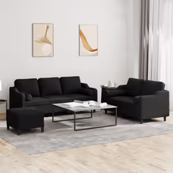 VidaXL 3201862 Ensemble de meubles de salle à manger Noir