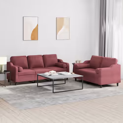 VidaXL 3201864 Ensemble de meubles de salle à manger Rouge