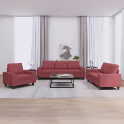 VidaXL 3201872 Ensemble de meubles de salle à manger Rouge