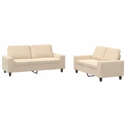 VidaXL 3201884, Crème, mousse, Métal, Polyester, Textile, 174 cm, 77 cm, 80 cm
