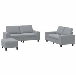 Ensemble de canapés 3 pcs gris clair tissu Vidaxl