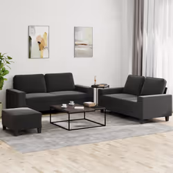 VidaXL 3201894 Ensemble de meubles de salle à manger Noir
