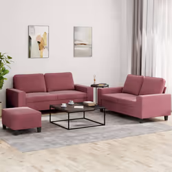 VidaXL 3201896 Ensemble de meubles de salle à manger Rouge