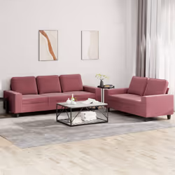 VidaXL 3201904 Ensemble de meubles de salle à manger Rouge