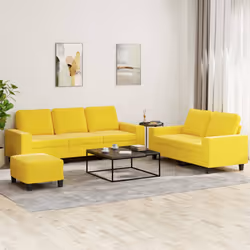 VidaXL 3201911 Ensemble de meubles de salle à manger Jaune