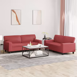 VidaXL 3201917 Ensemble de meubles de salle à manger Rouge