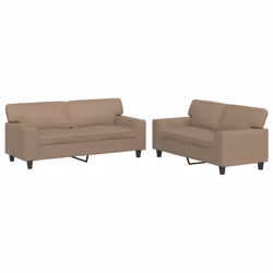 VidaXL 3201918, Cappucino, mousse, Simili-cuir, Métal, Textile, 174 cm, 77 cm, 80 cm