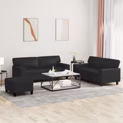 VidaXL 3201919, Noir, mousse, Simili-cuir, Métal, Textile, 174 cm, 77 cm, 80 cm
