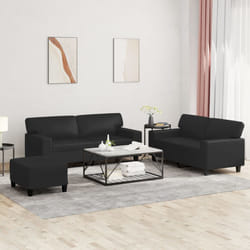 VidaXL 3201919 Ensemble de meubles de salle à manger Noir