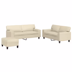 VidaXL 3201920, Crème, mousse, Simili-cuir, Métal, Textile, 174 cm, 77 cm, 80 cm