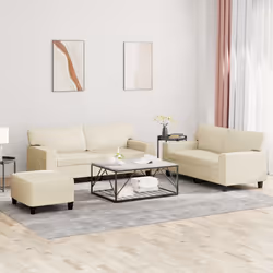 VidaXL 3201920 Ensemble de meubles de salle à manger Crème