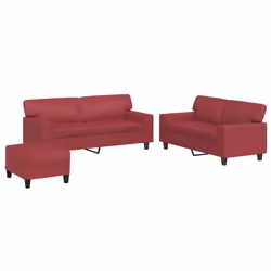 VidaXL 3201922, Rouge, mousse, Simili-cuir, Métal, Textile, 174 cm, 77 cm, 80 cm