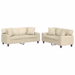 VidaXL 3201925, Crème, mousse, Simili-cuir, Métal, Textile, 174 cm, 77 cm, 80 cm