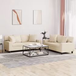 VidaXL 3201925 Ensemble de meubles de salle à manger Crème