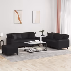 VidaXL 3201929 Ensemble de meubles de salle à manger Noir