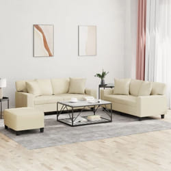 VidaXL 3201930 Ensemble de meubles de salle à manger Crème