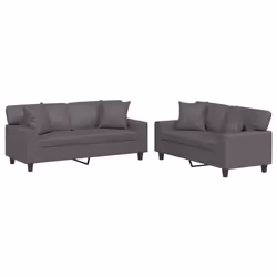 VidaXL 3201931, Gris, mousse, Simili-cuir, Métal, Textile, 174 cm, 77 cm, 80 cm