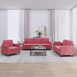 VidaXL 3201938 Ensemble de meubles de salle à manger Rouge