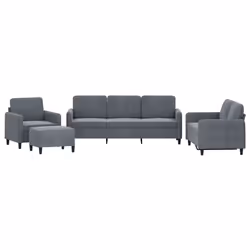 VidaXL 3201945, Gris, mousse, Métal, Polyester, Polywood, Textile, 198 cm, 77 cm, 80 cm