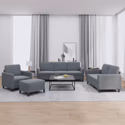 VidaXL 3201945 Ensemble de meubles de salle à manger Gris