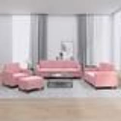 vidaXL Ensemble de canapés 4 pcs rose velours