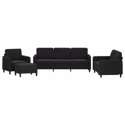 VidaXL 3201949, Noir, mousse, Métal, Polyester, Polywood, Textile, 198 cm, 77 cm, 80 cm