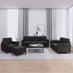 VidaXL 3201949 Ensemble de meubles de salle à manger Noir
